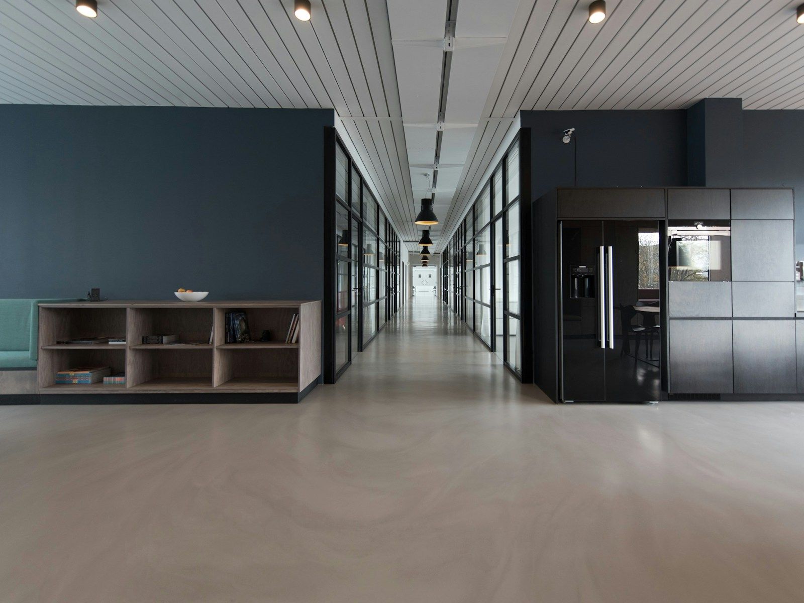 Modern workplace with multiple monitors